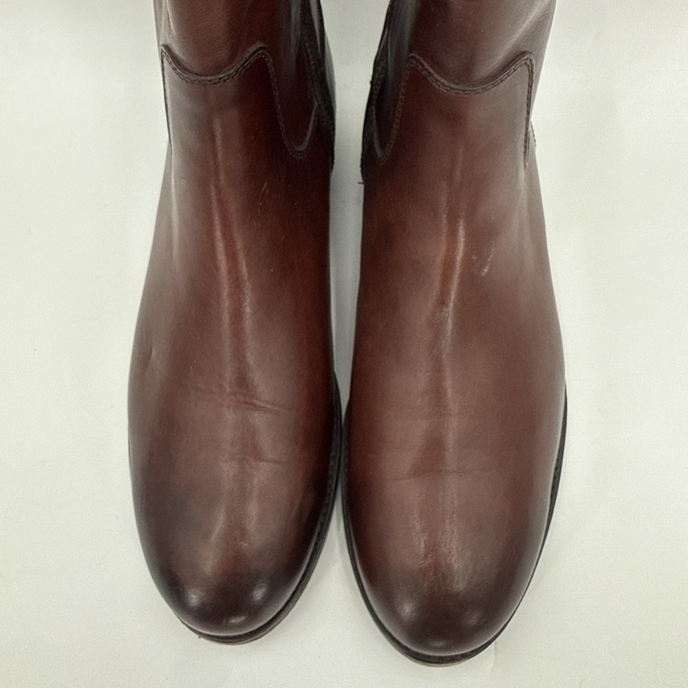 Frye Womens Cognac Melissa Button 2 Short Leather Ankle Boots Size 11B Western - Picture 2 of 10